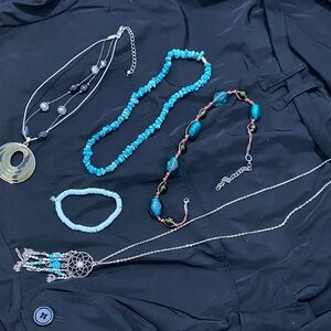 Turquoise Bead & Pendant Women’s Necklace Collection